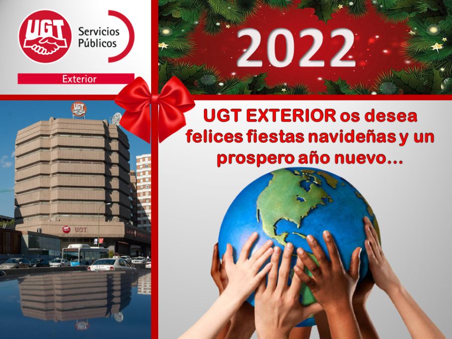 UGT-SP Exterior Les Desea un Feliz Año 2022